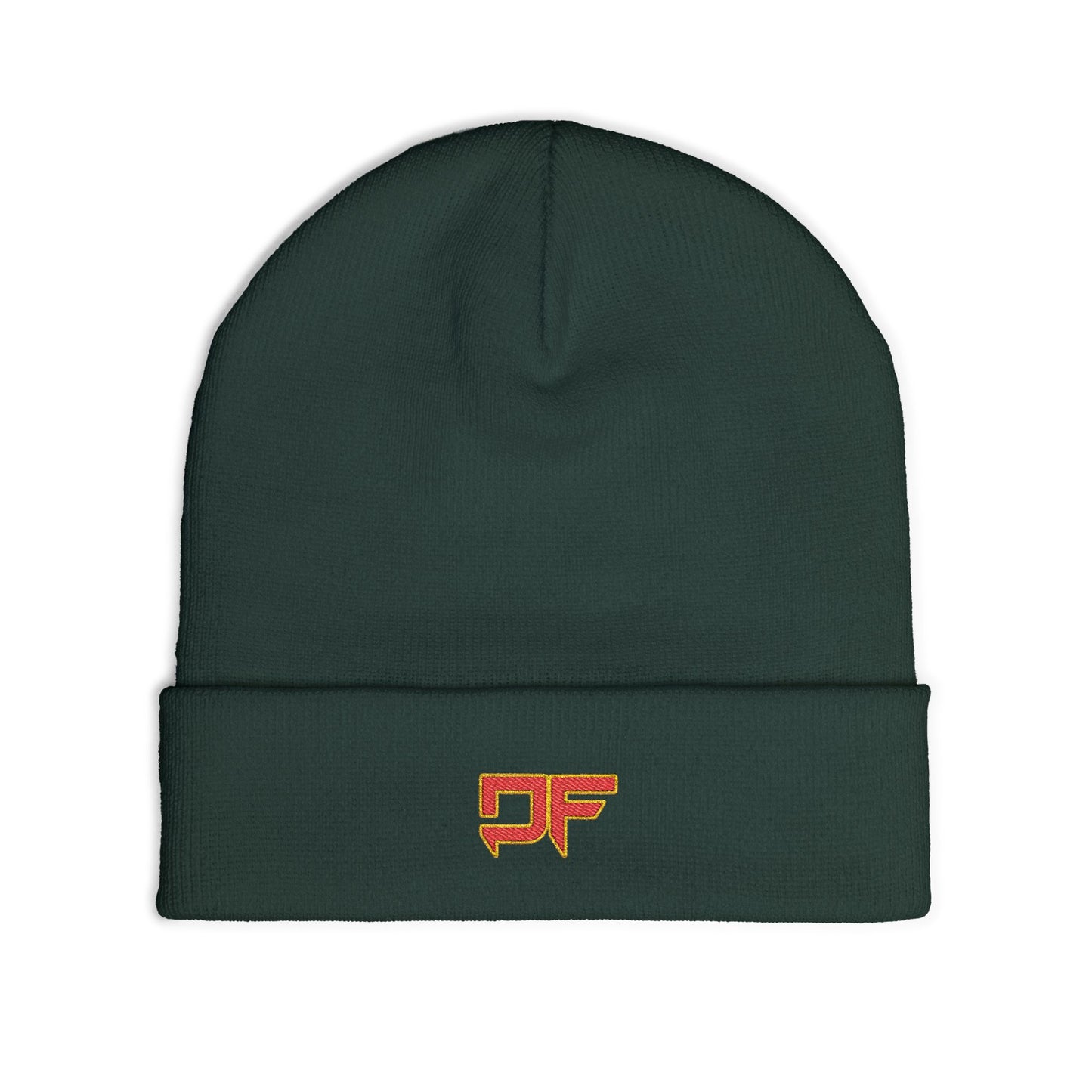DF Embroidered Knit Beanie