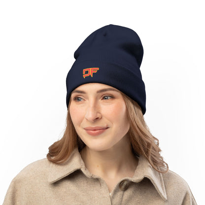 DF Embroidered Knit Beanie