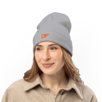DF Embroidered Knit Beanie