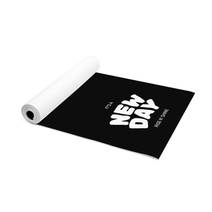DF Yoga Mat – “It’s a New Day” Motivational Foam Yoga Mat