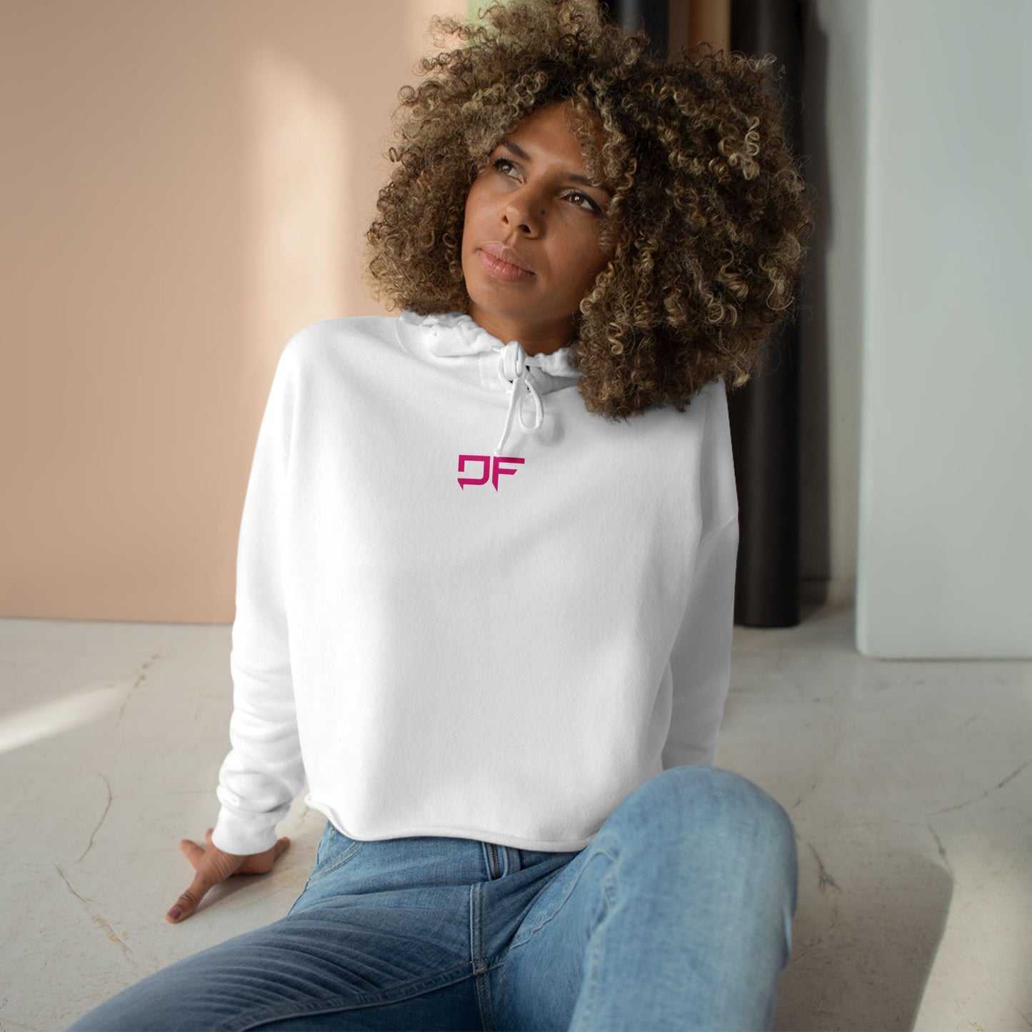 DF Women Crop Hoodie, Fitness Muscle mami