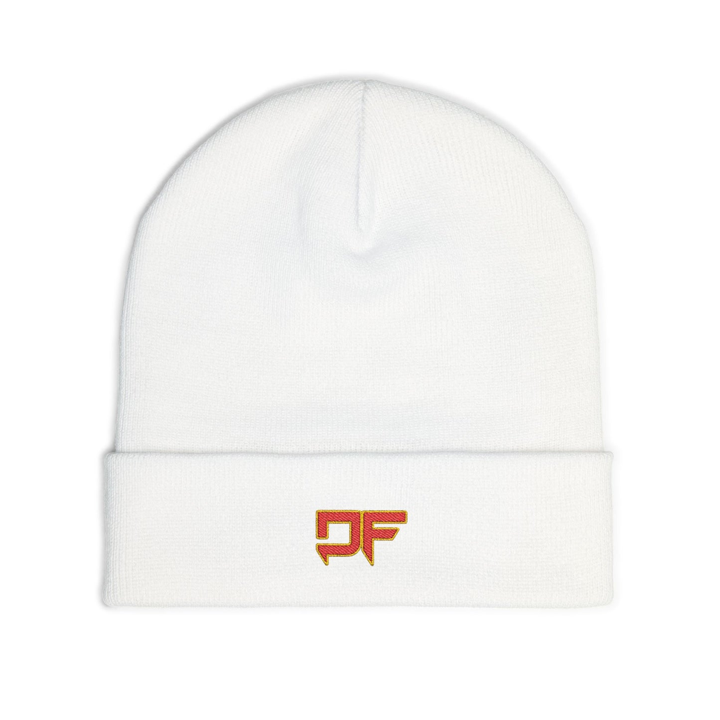 DF Embroidered Knit Beanie