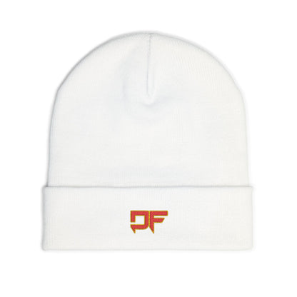 DF Embroidered Knit Beanie