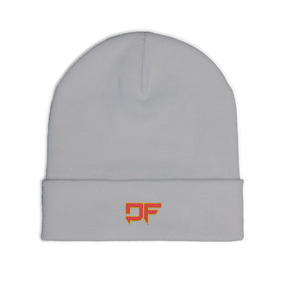 DF Embroidered Knit Beanie
